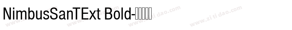 NimbusSanTExt Bold字体转换